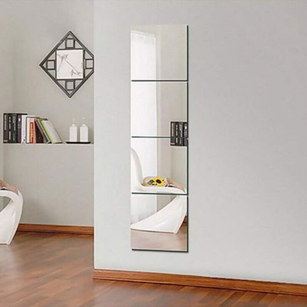 40 Pack Self-Adhesive Mirror Tiles - 15cm Square Wall Stickers