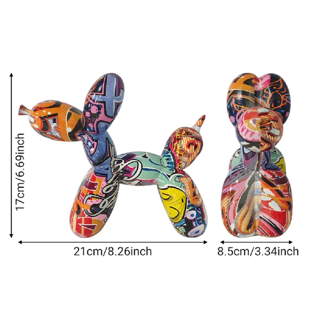 Resin Balloon Dog Sculpture, Cute Animal Resin Art Sculpture Crafts, Home Dining Table Decoration Sculpture