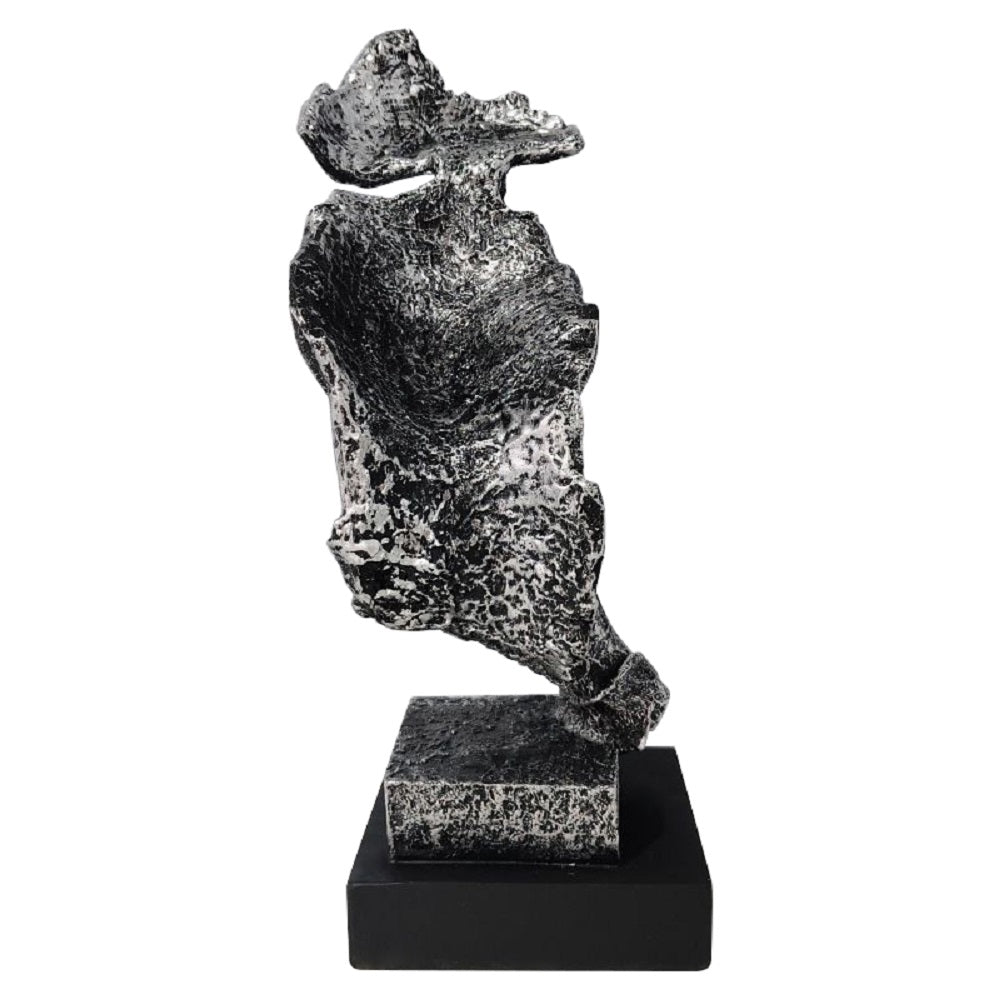 Resin Silent Man Statue Face Sculpture ，Modern Abstract Art Silence Carving Figurines