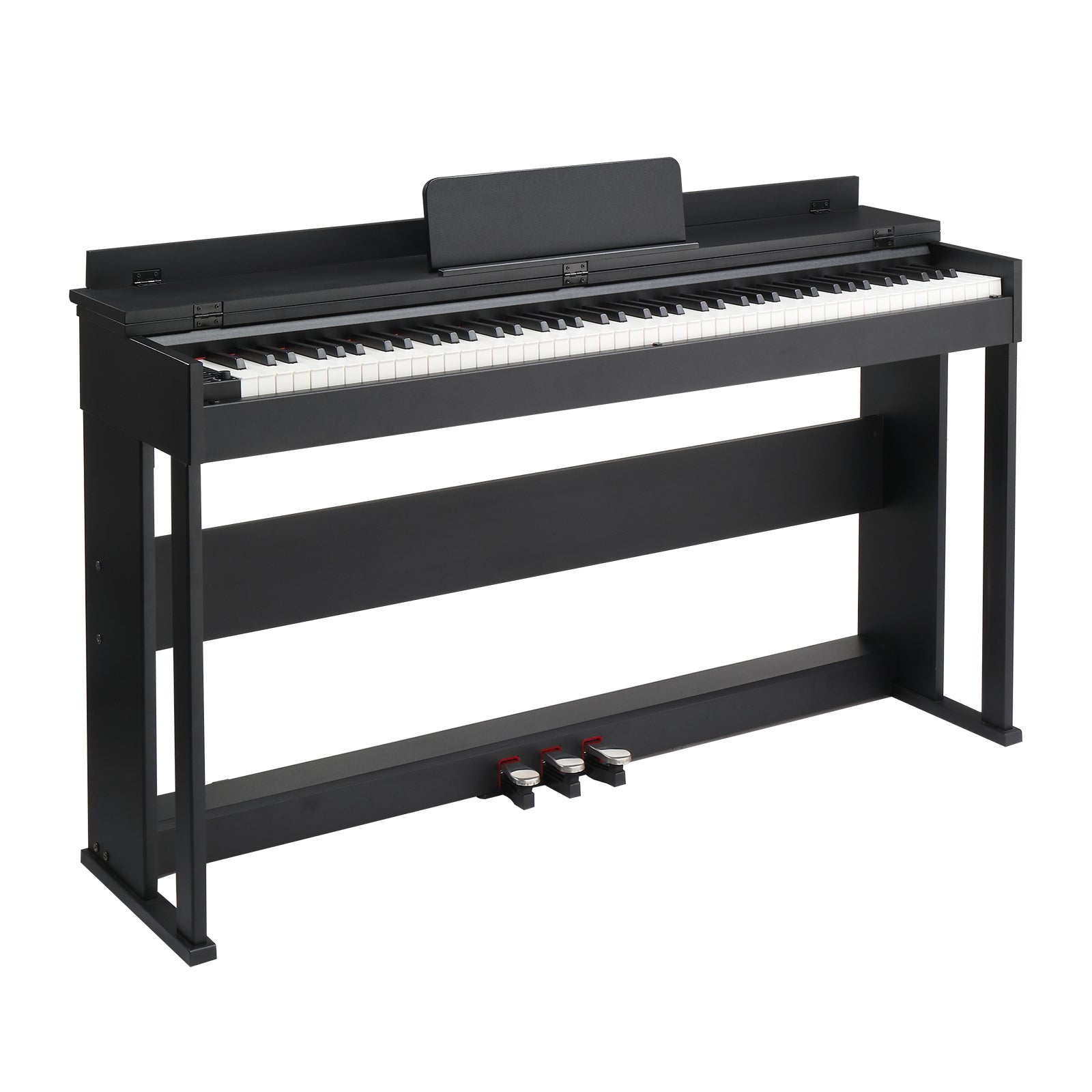 GDP-205S01 88 Keys Home Digital Piano Full Weighted Action Flip Type Keyboards with Furniture Stand, Power Adapter, Triple Pedals, Headphone，for All Experience Levels Black