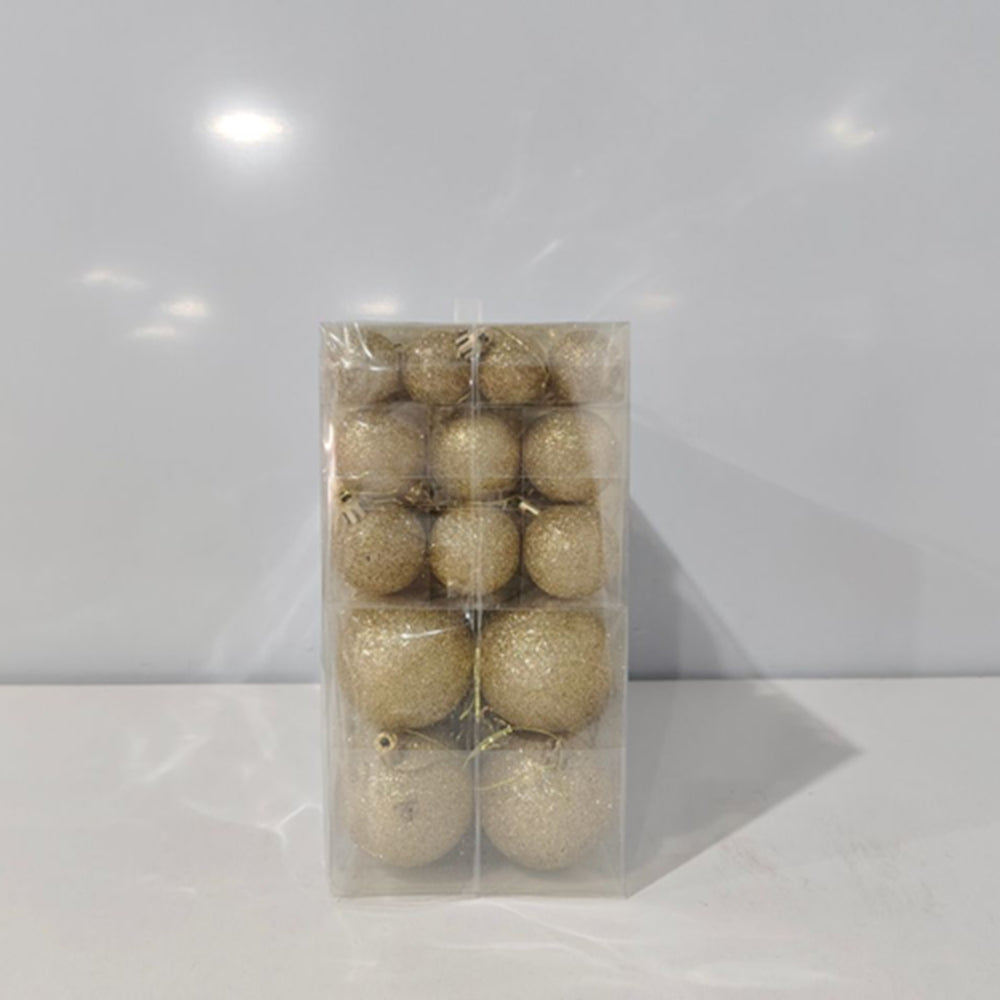 100 Christmas Baubles Gold - Shatterproof Xmas Tree Decorations Set