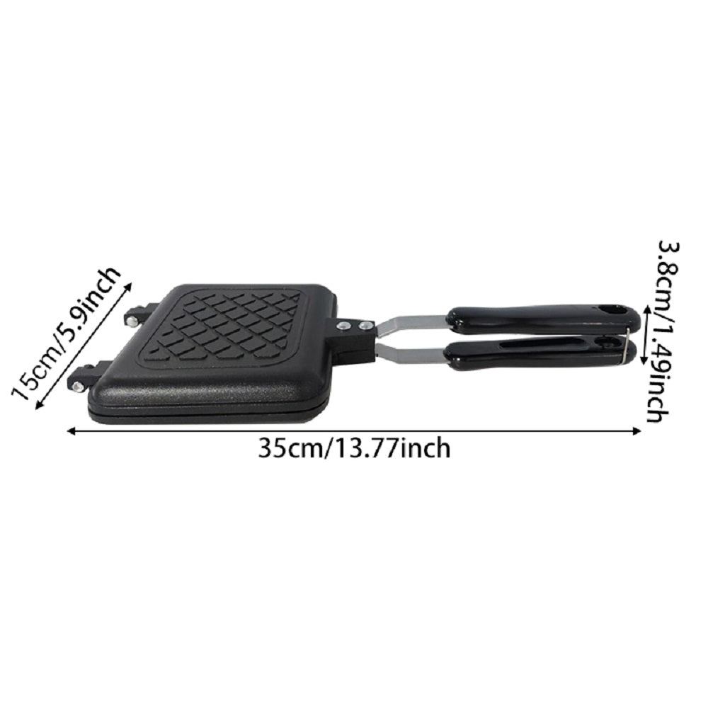 Sandwich Toastie Maker,Non-Stick Toasted Sandwich Maker Baking Pan Waffle Bread Toast Mold Double Side Breakfast Frying Pan