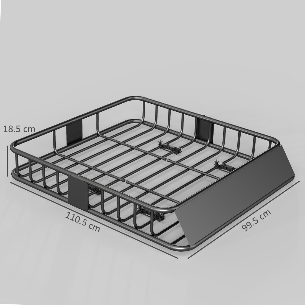 Roof luggage rack basket tray