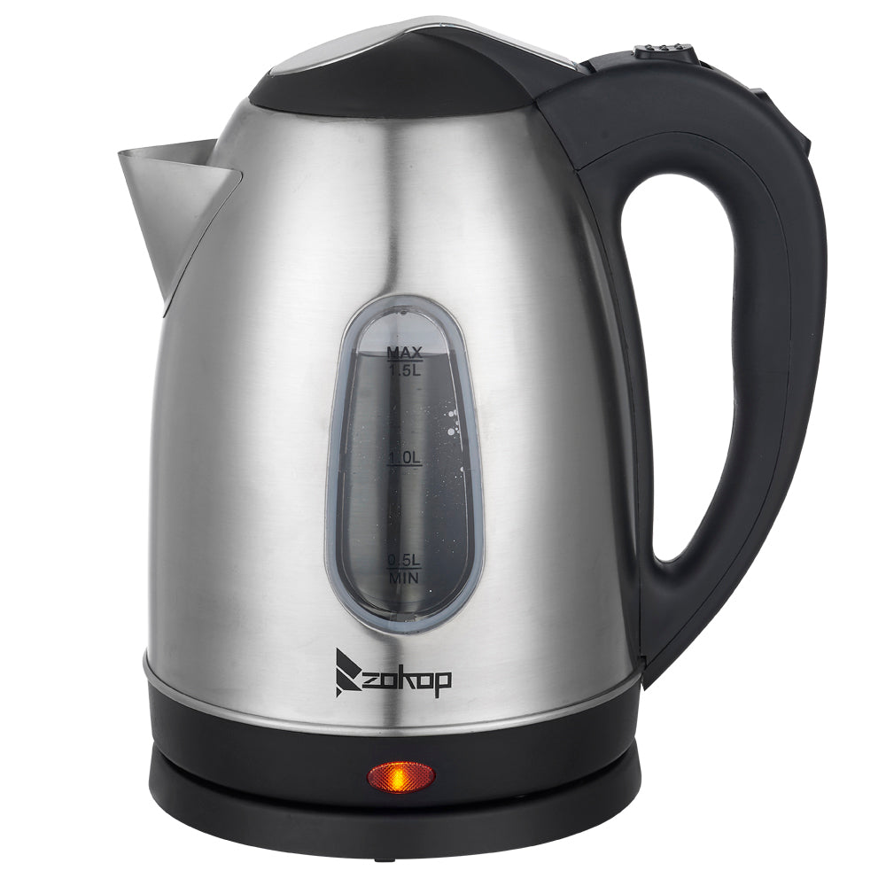 HD-1802S 220V 2000W 1.5L Stainless Steel Electric Kettle with Water Window