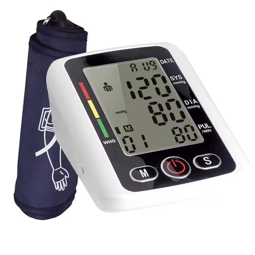 Digital Blood Pressure Monitor Automatic Arm Pulse Meter Voice Talking BP Machine