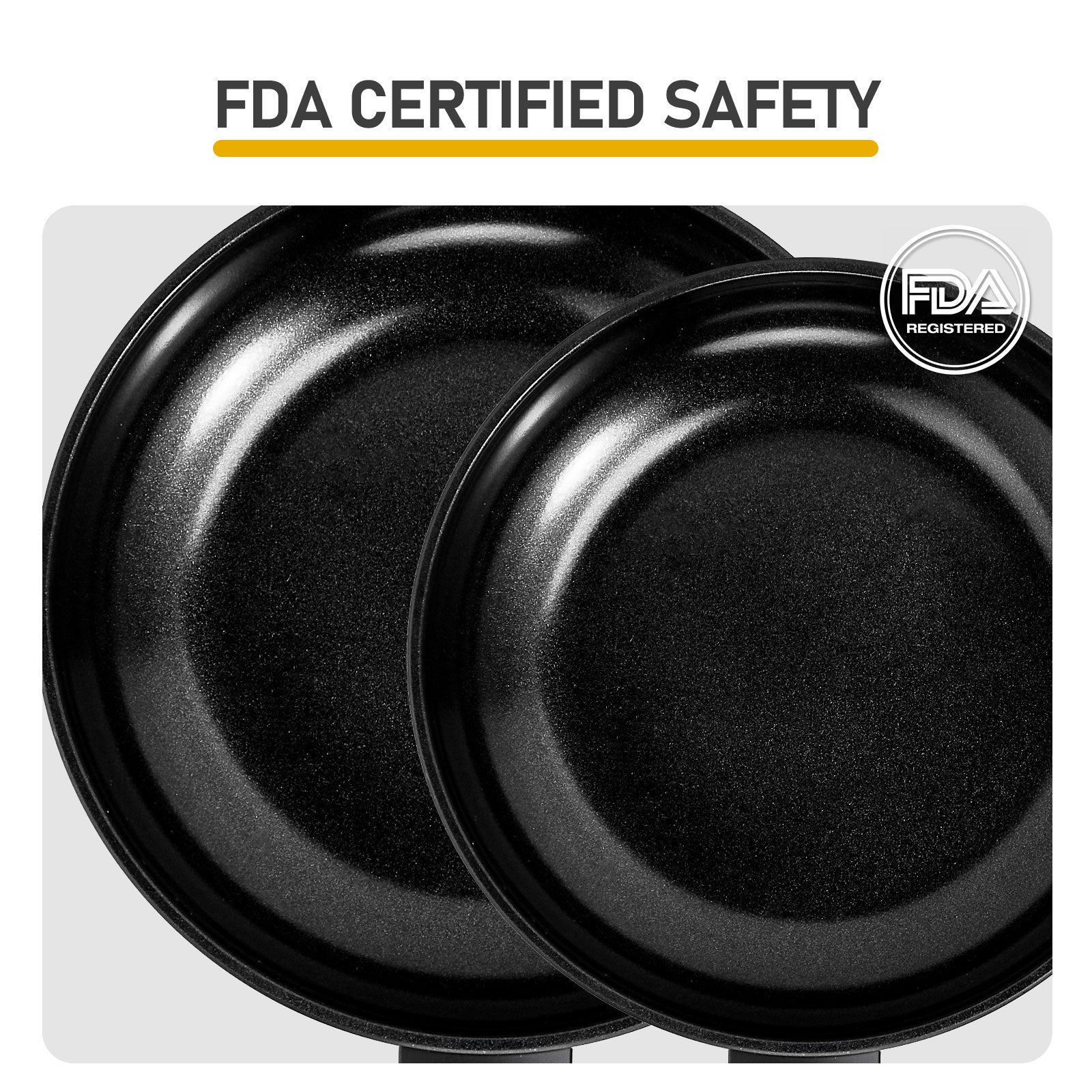 17-Piece Aluminum Cookware Set, Black Non-Stick Pots and Pans Set with Assembled Handles - 5 Pots & 2 Lids, Compatible with Induction, Gas, Electric Stoves, Perfect for Home Kitchen Use