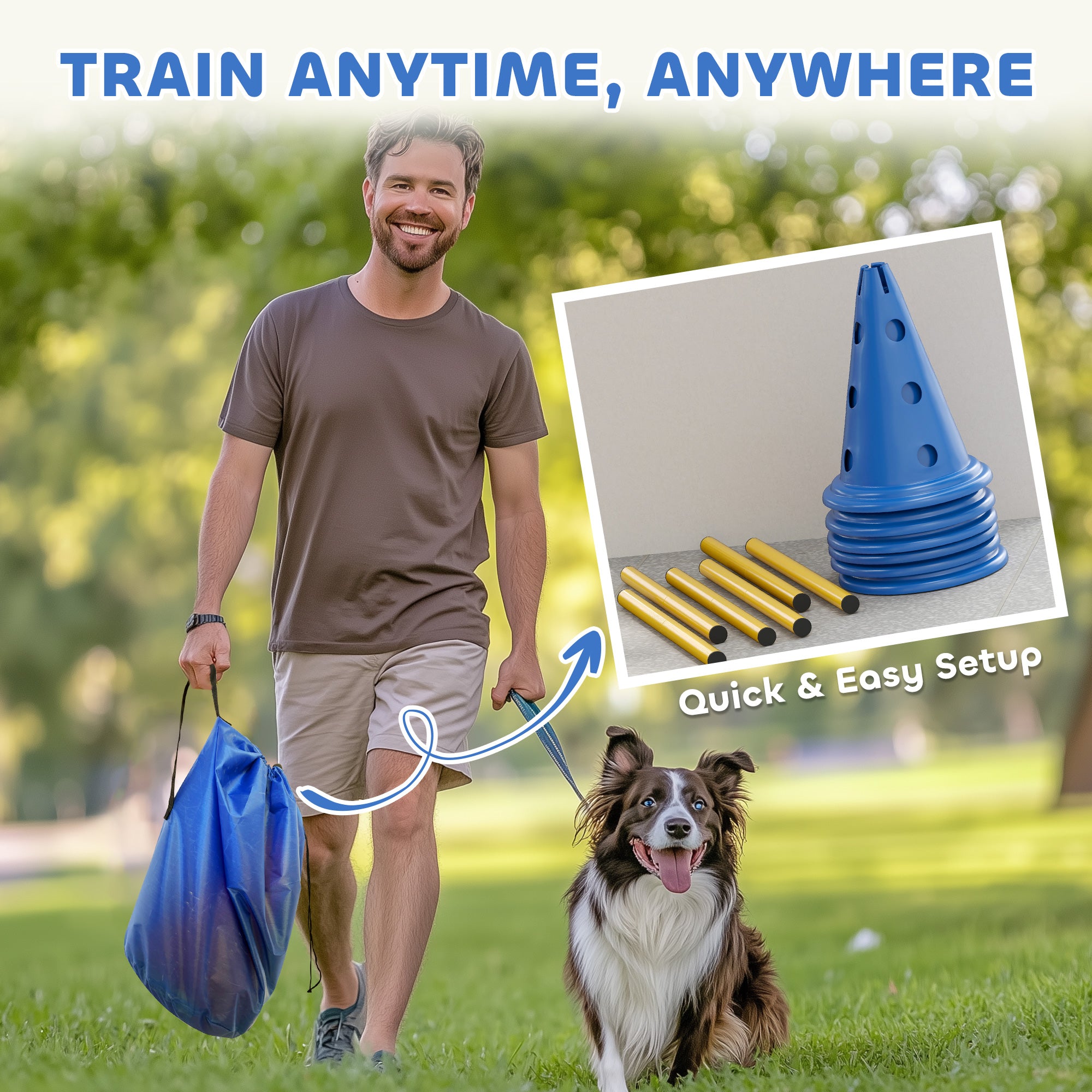 Dog Agility Equipment Set of Eight Cones