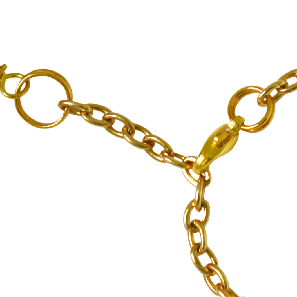 Gold freshwater pearl adjustable bracelet or anklet on gold plated chain | by Ifemi Jewels